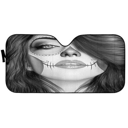 Calavera Fresh Look Design # Auto Sun Shade (Vintage Retro)