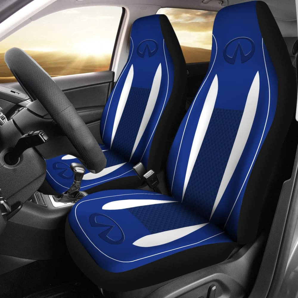 Black And Blue Infiniti Car Seat Covers Custom