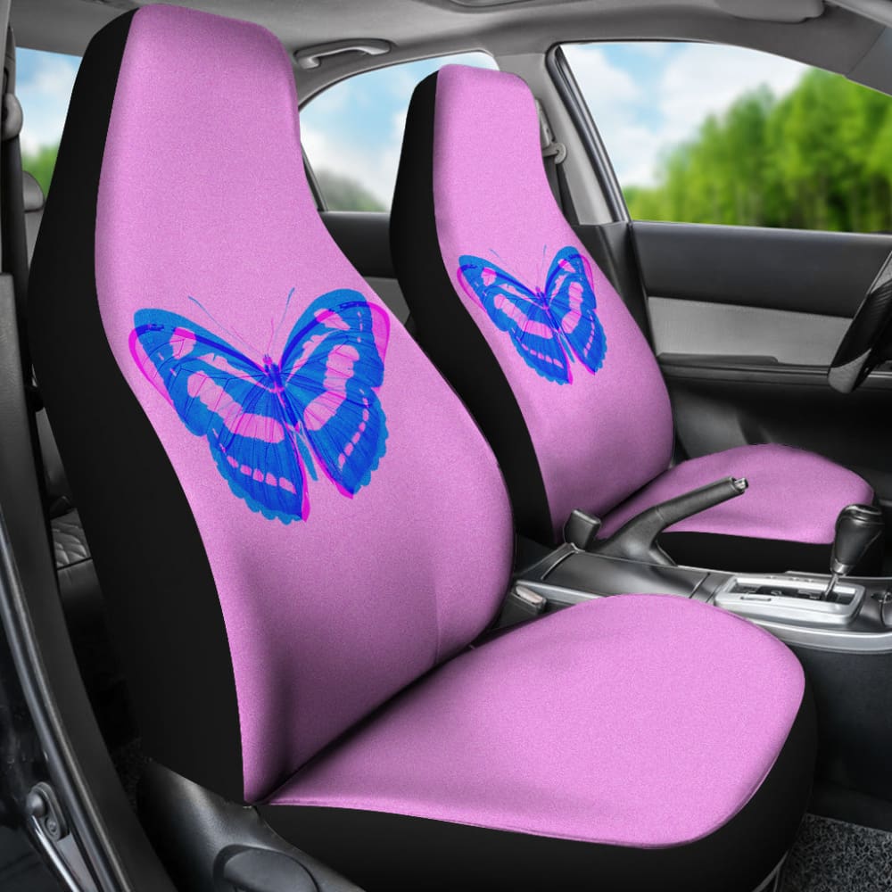 Butterfly Pink and Blue Car Seat Covers