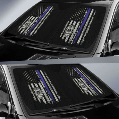 Police Officers Flag Auto Sun Car Shades