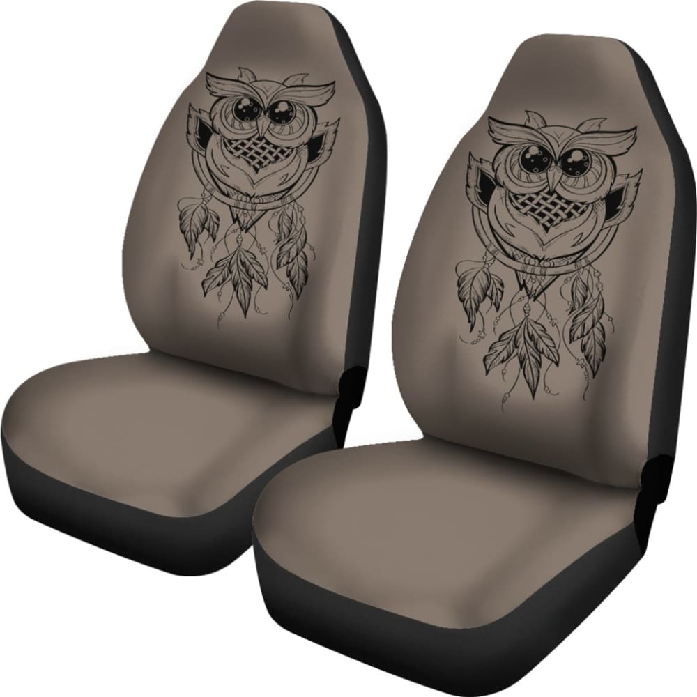 Cute Native American Owl Dreamcatcher Car Accessories Car Seat Covers