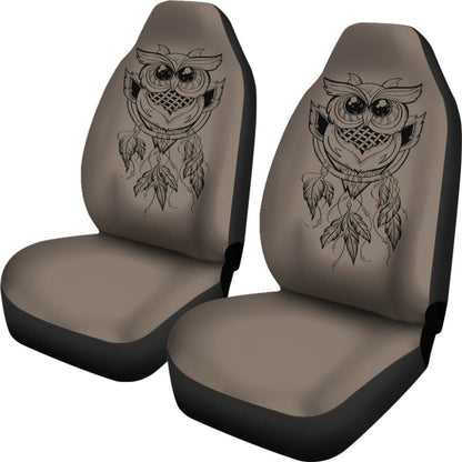 Cute Native American Owl Dreamcatcher Car Accessories Car Seat Covers