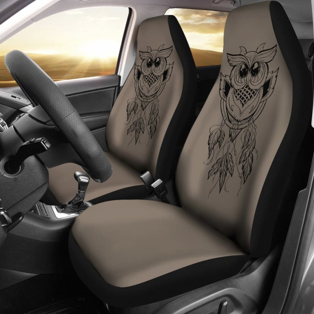 Cute Native American Owl Dreamcatcher Car Accessories Car Seat Covers