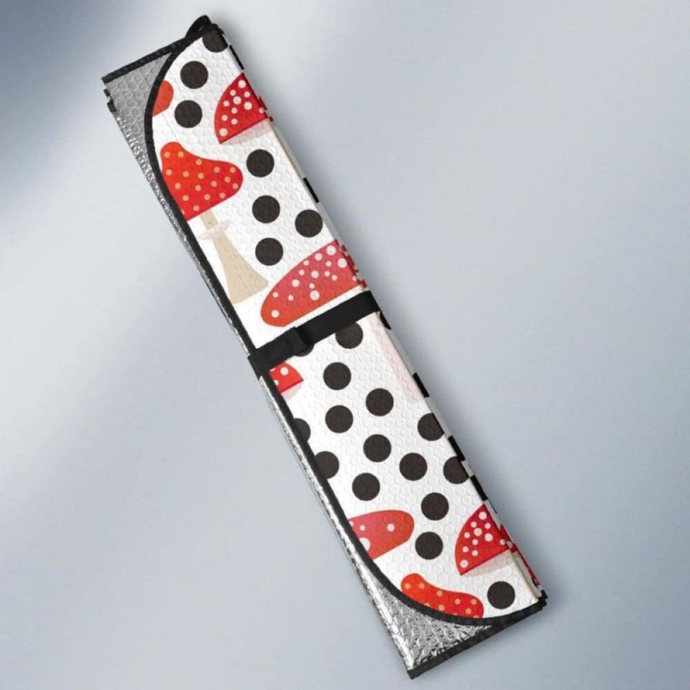 Red Mushroom Dot Pattern Car Auto Sun Shades
