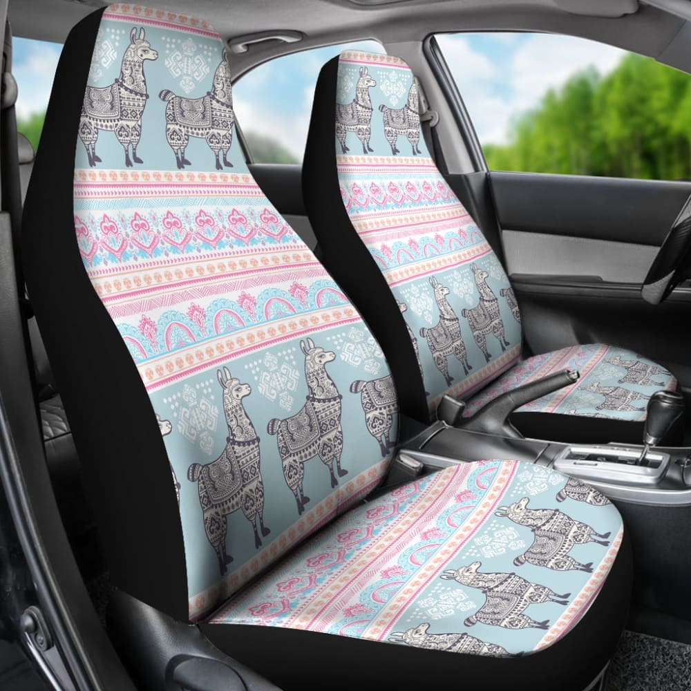 Cute Llama Boho Car Seat Covers