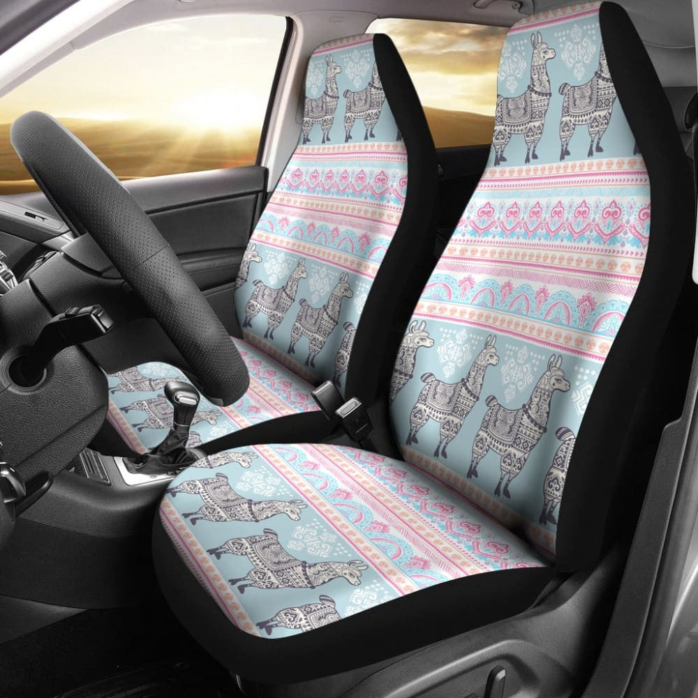 Cute Llama Boho Car Seat Covers