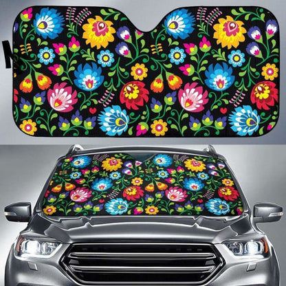 Floral Day Auto Sun Shade