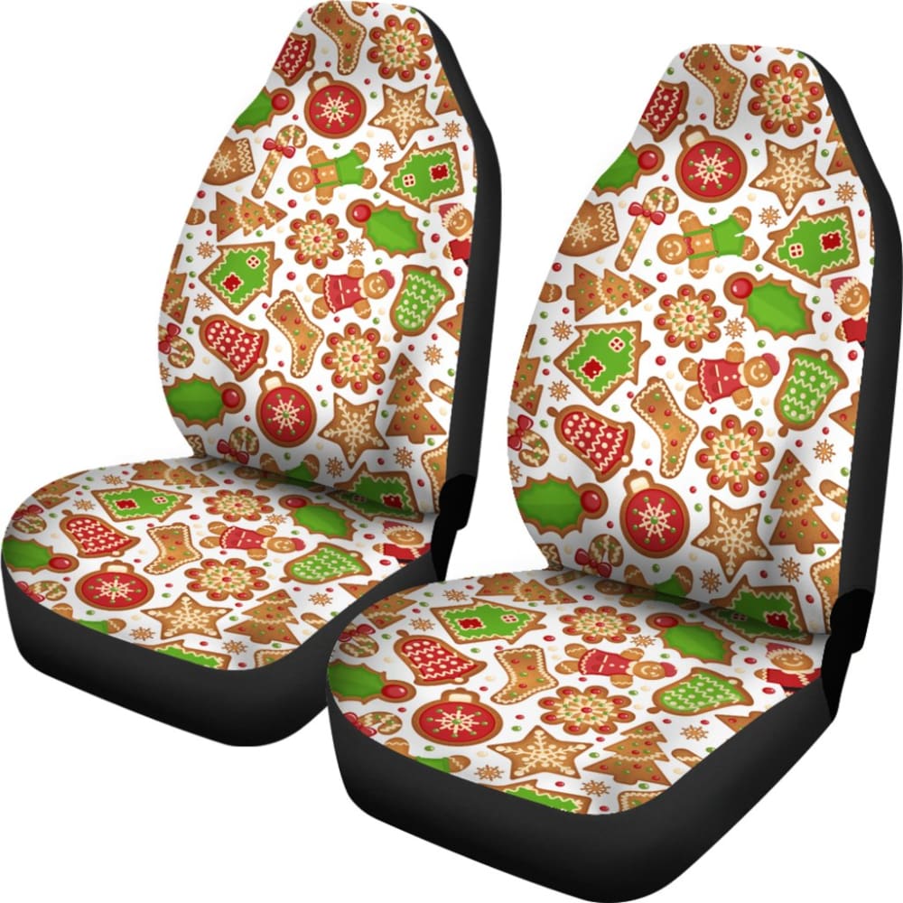 Christmas Cookies Collection Gingerbread and Figures Xmas Tree Candy Car Seat Covers