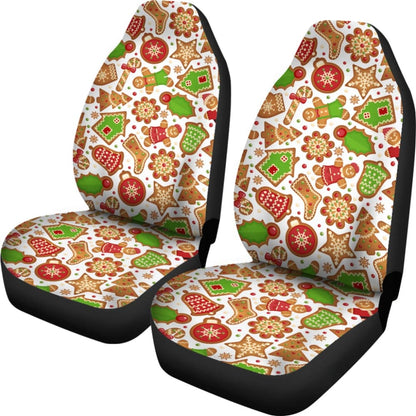 Christmas Cookies Collection Gingerbread and Figures Xmas Tree Candy Car Seat Covers
