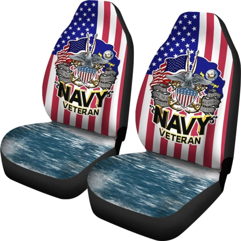 Since The Sea Is Ours United States Navy Veteran Car Seat Covers