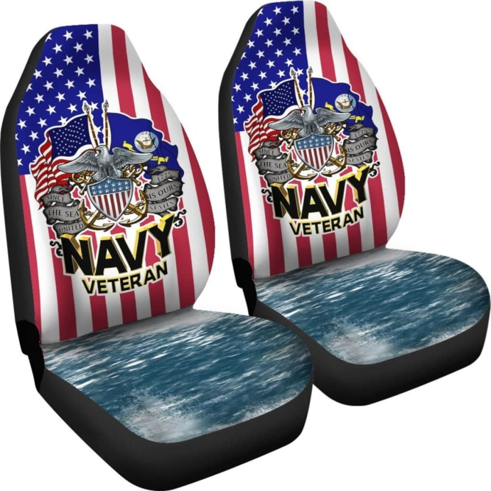 Since The Sea Is Ours United States Navy Veteran Car Seat Covers