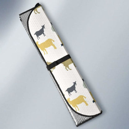 Silhouettes Of Goat And Tree Pattern Car Auto Sun Shades