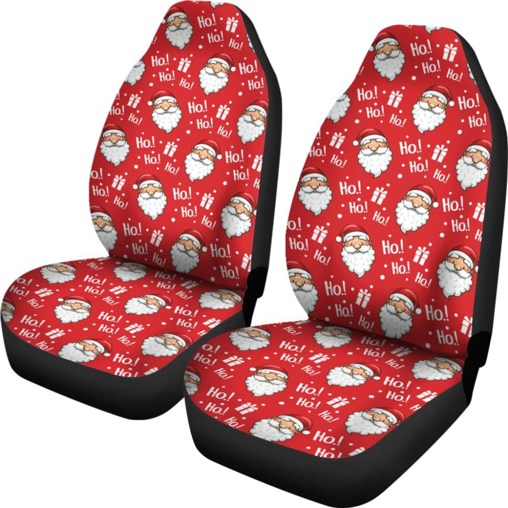 Christmas Car Seat Covers Santa Claus Ho Ho Ho Red Theme