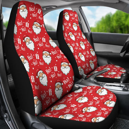Christmas Car Seat Covers Santa Claus Ho Ho Ho Red Theme