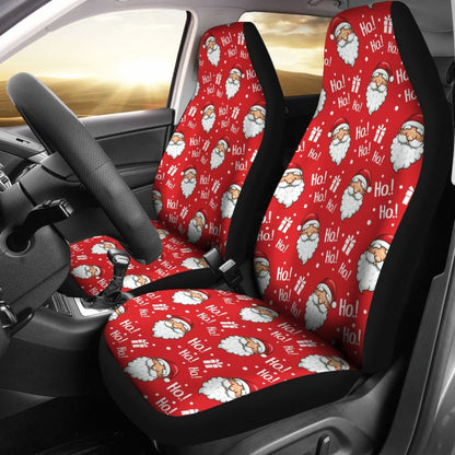 Christmas Car Seat Covers Santa Claus Ho Ho Ho Red Theme