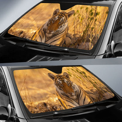 Tiger With Dangerous Silence Car Auto Sun Shades
