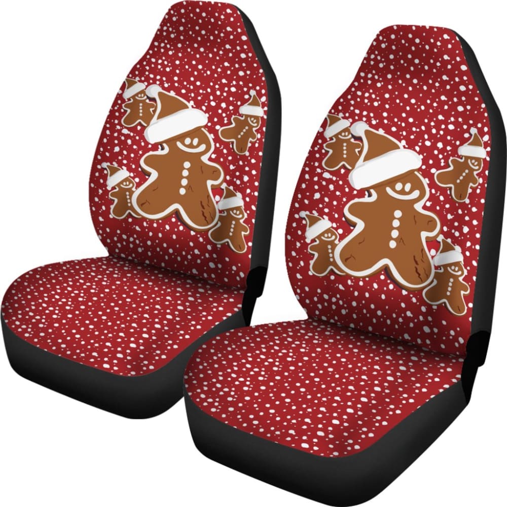Christmas Gingerbread Cookie Pattern Car Seat Covers