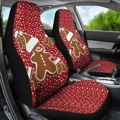 Christmas Gingerbread Cookie Pattern Car Seat Covers