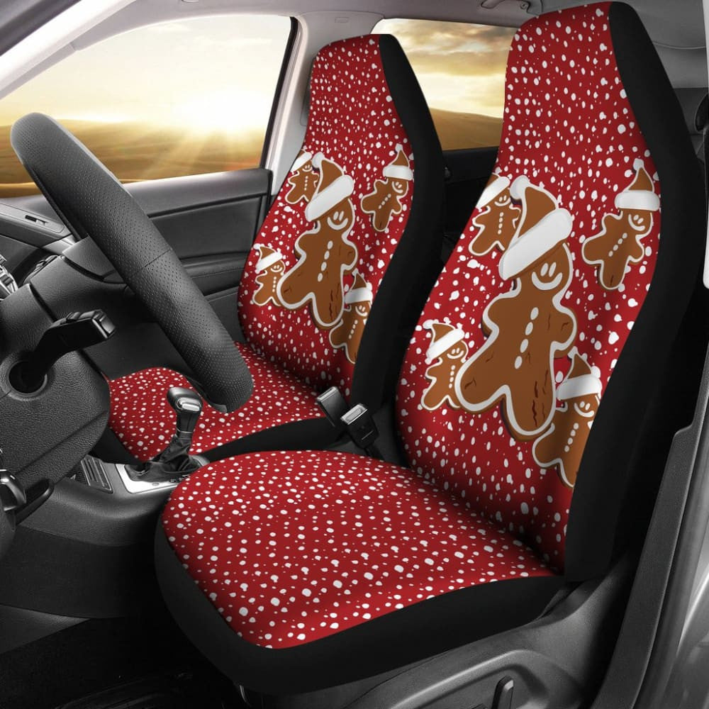 Christmas Gingerbread Cookie Pattern Car Seat Covers