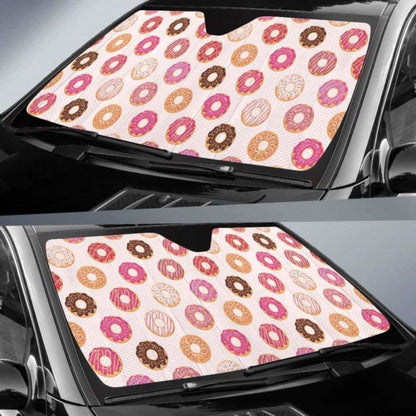 Colorful Donut Pattern Car Auto Sun Shades