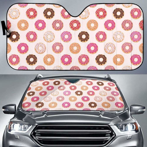 Colorful Donut Pattern Car Auto Sun Shades