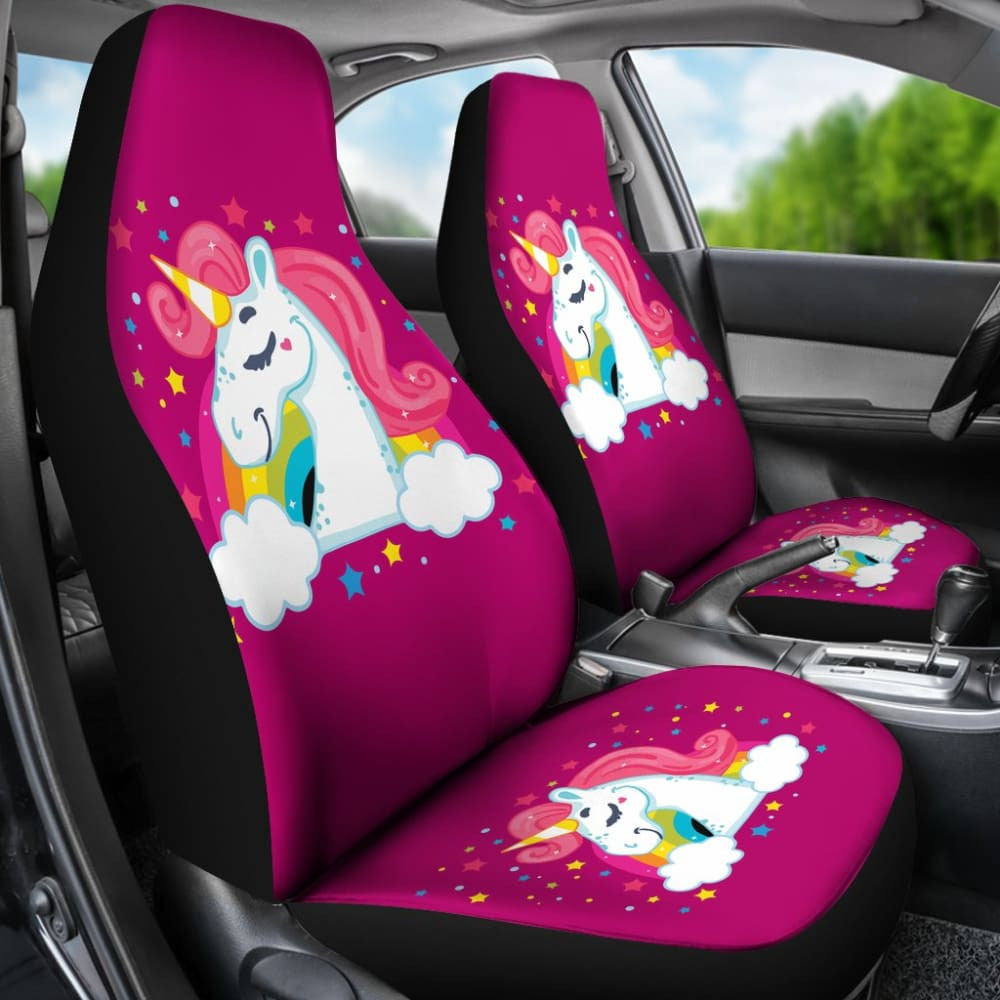 Amazing LGBT Unicorn Pink Themed Car Seats Covers