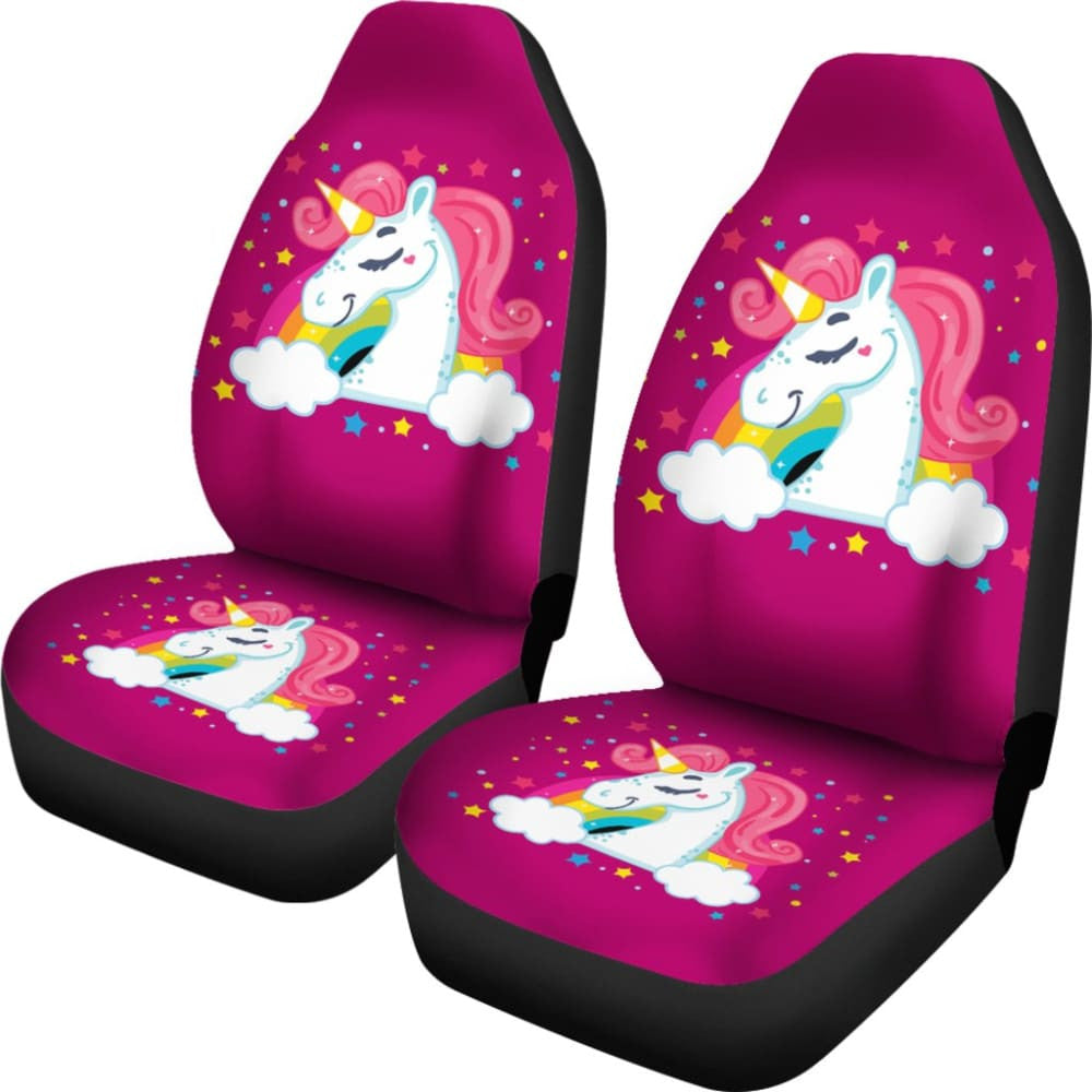 Amazing LGBT Unicorn Pink Themed Car Seats Covers