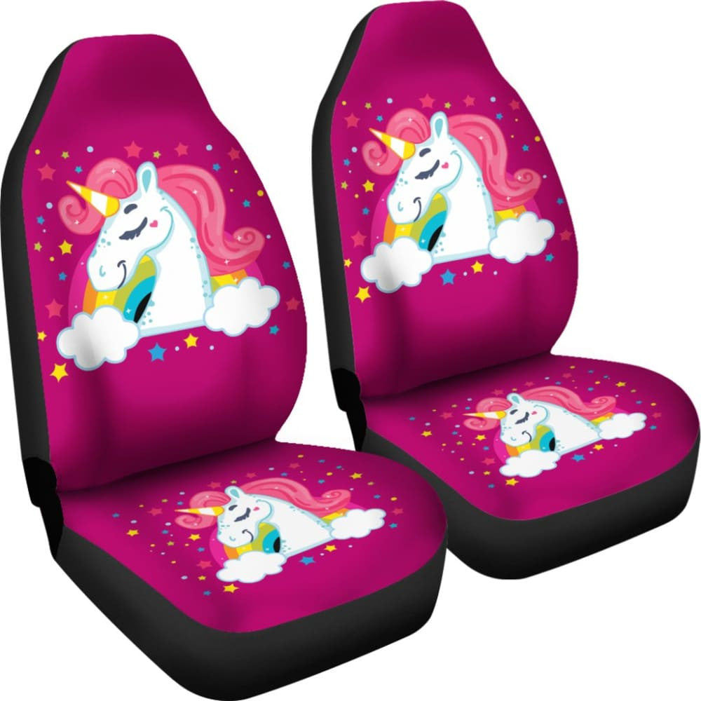 Amazing LGBT Unicorn Pink Themed Car Seats Covers