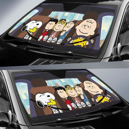 Snoopy & Peanuts Car Auto Sun Shade Windshield Funny Gift