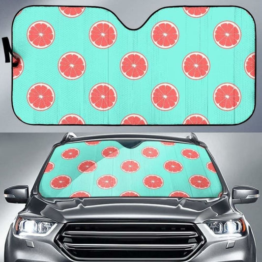 Grapefruit Green Background Car Auto Sun Shades