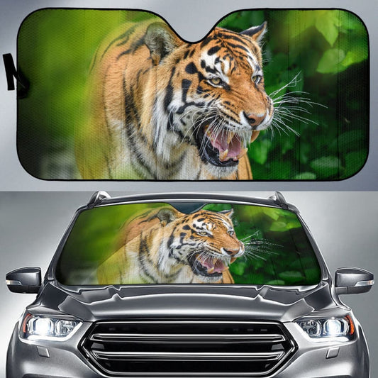 Tiger and Green Forest Car Auto Sun Shades