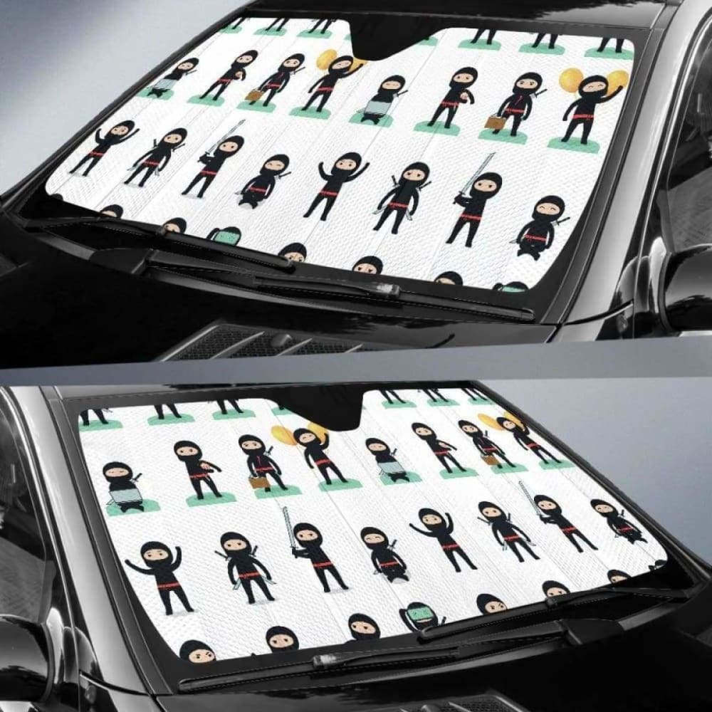 Cute Ninja Katana Sword Pattern Car Auto Sun Shades
