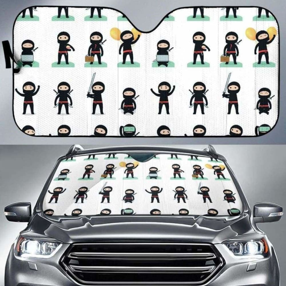 Cute Ninja Katana Sword Pattern Car Auto Sun Shades