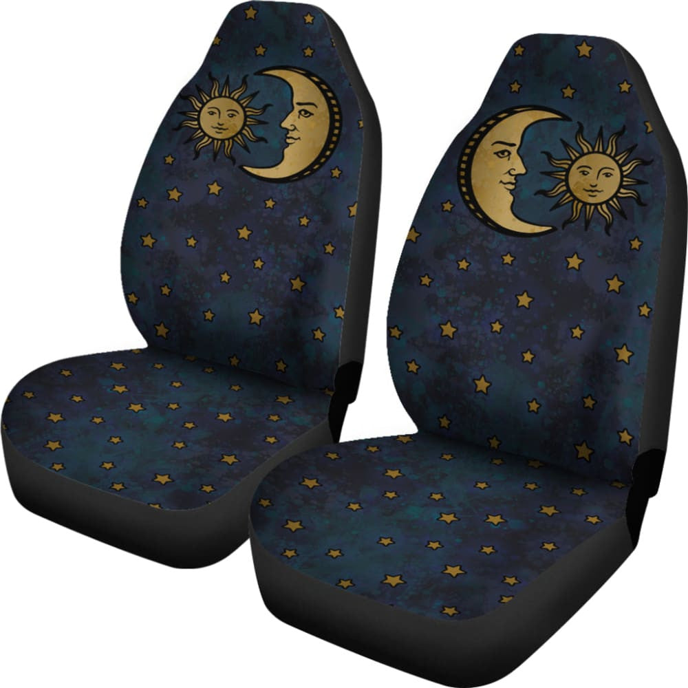 Celestial Sun And Man In Moon Car Seat Covers