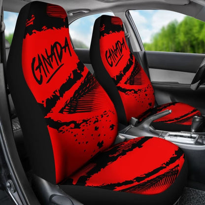 Canada Car Seat Covers Red Black Color Blur Style