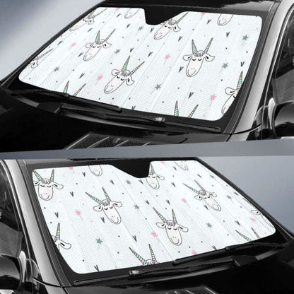 Cute Goat Design Pattern Car Auto Sun Shades