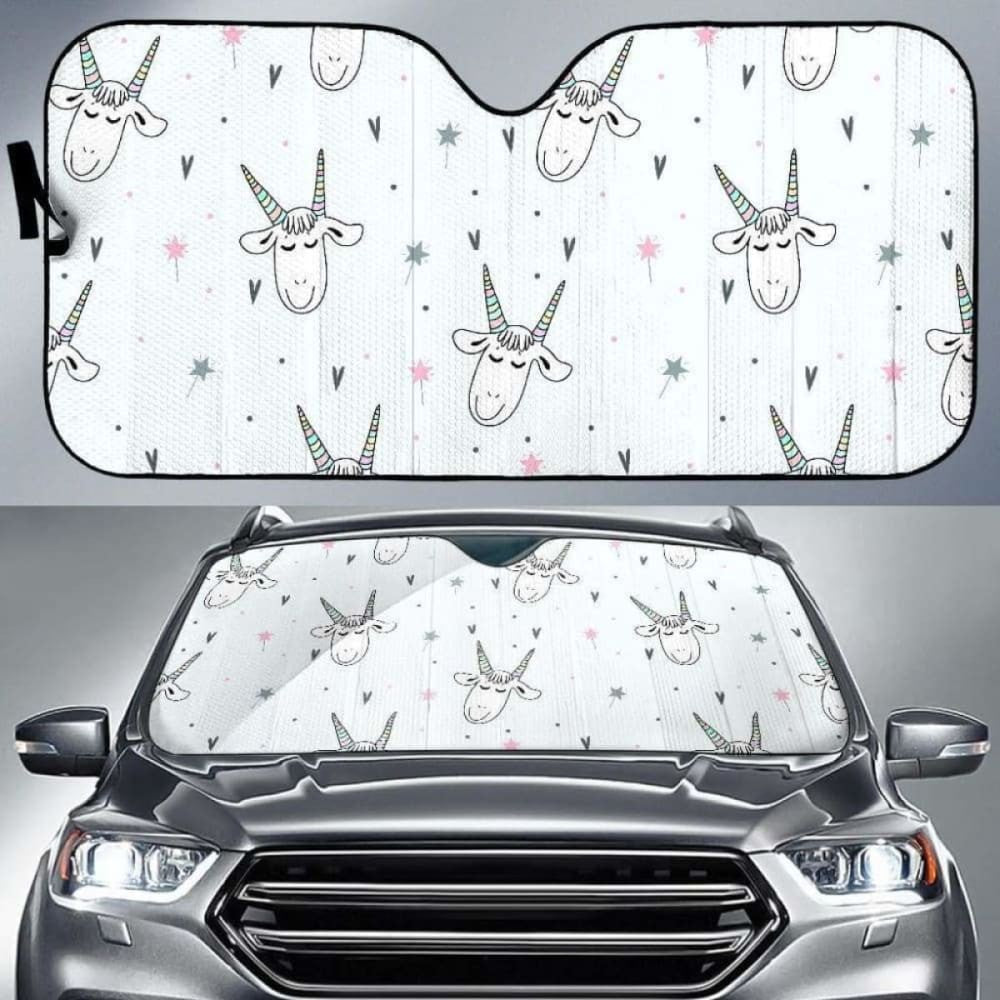 Cute Goat Design Pattern Car Auto Sun Shades