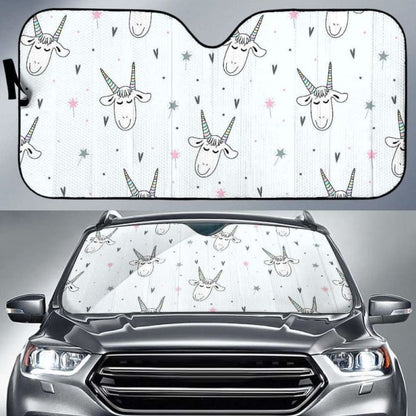 Cute Goat Design Pattern Car Auto Sun Shades