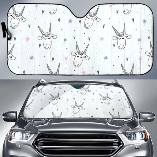 Cute Goat Design Pattern Car Auto Sun Shades