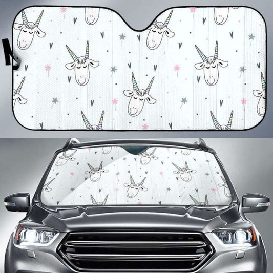 Cute Goat Design Pattern Car Auto Sun Shades