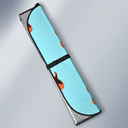 Electric Guitar Pattern Light Blue Background Car Auto Sun Shades