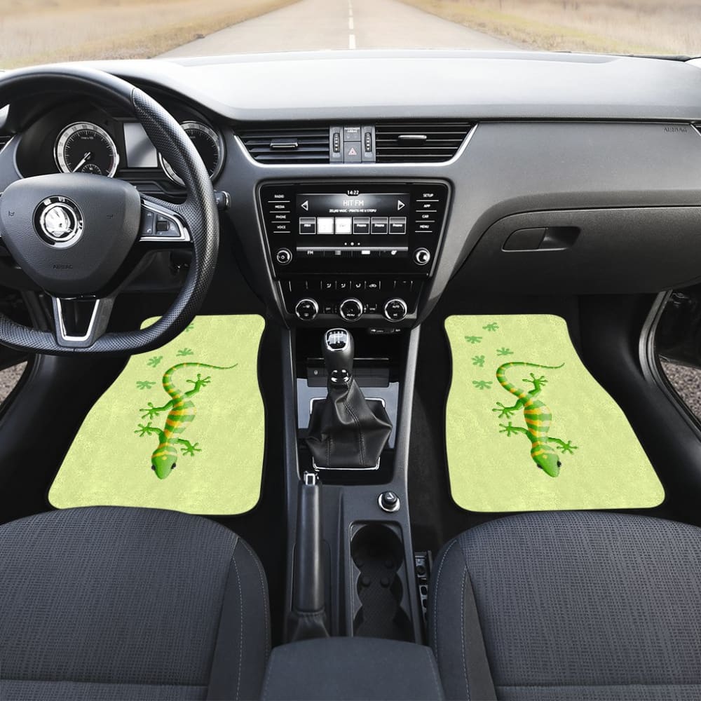 Ornate Green Lizard Reptile Car Floor Mats