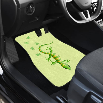 Ornate Green Lizard Reptile Car Floor Mats