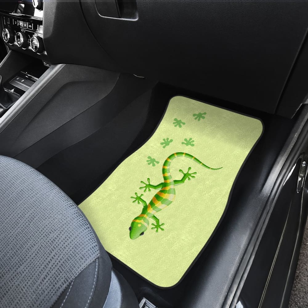 Ornate Green Lizard Reptile Car Floor Mats