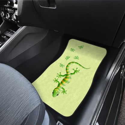 Ornate Green Lizard Reptile Car Floor Mats