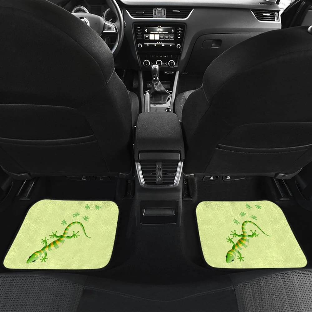 Ornate Green Lizard Reptile Car Floor Mats