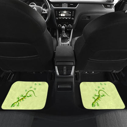 Ornate Green Lizard Reptile Car Floor Mats