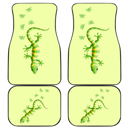Ornate Green Lizard Reptile Car Floor Mats