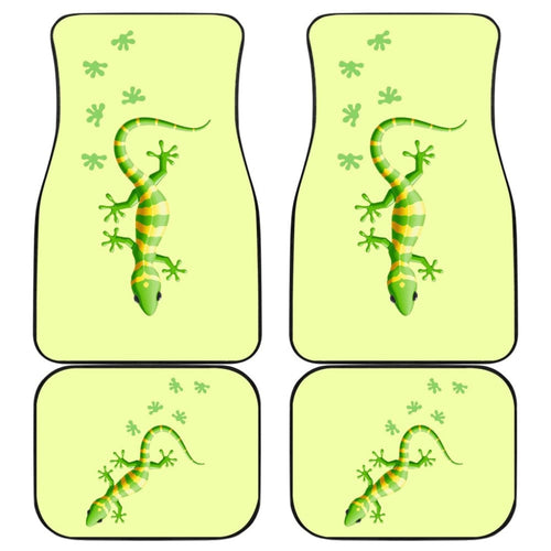 Ornate Green Lizard Reptile Car Floor Mats
