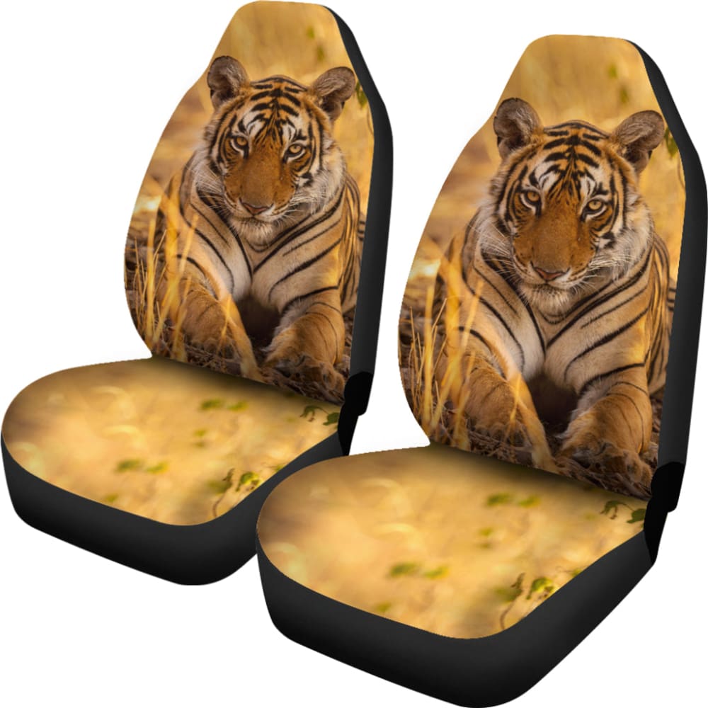 Tiger With Dangerous Silence Car Seat Covers